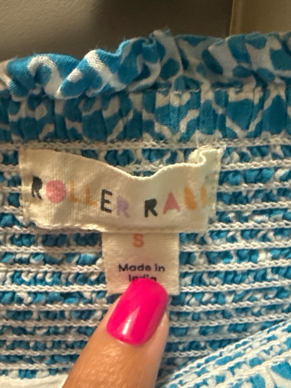 Roller Rabbit Blue and White Women's Skirt